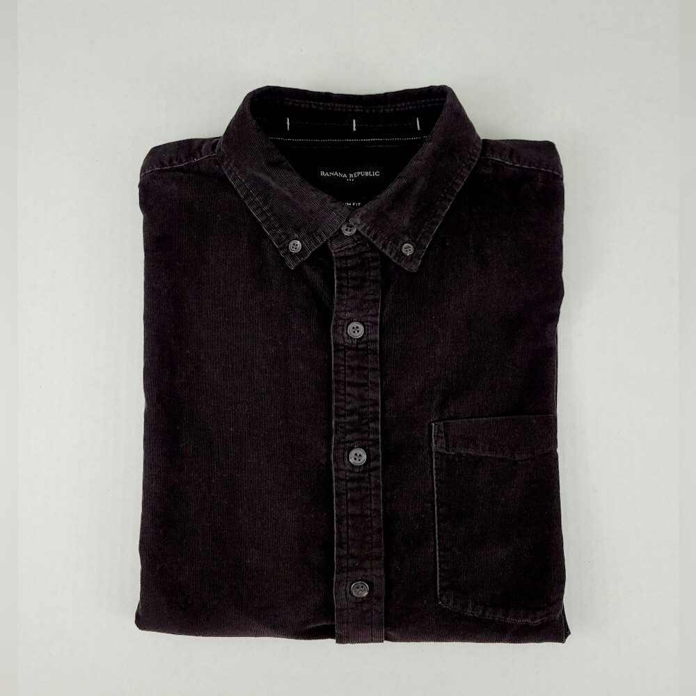 BANANA REPUBLIC Men's Brown Corduroy Fit Shirt